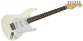 Amazon | PLAYTECH (プレイテック) エレキギター ST025 WHITE